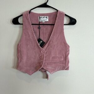 Skatie Corduroy Crop Vest